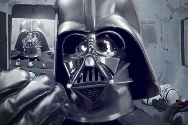 Darth Vader taking a selfie