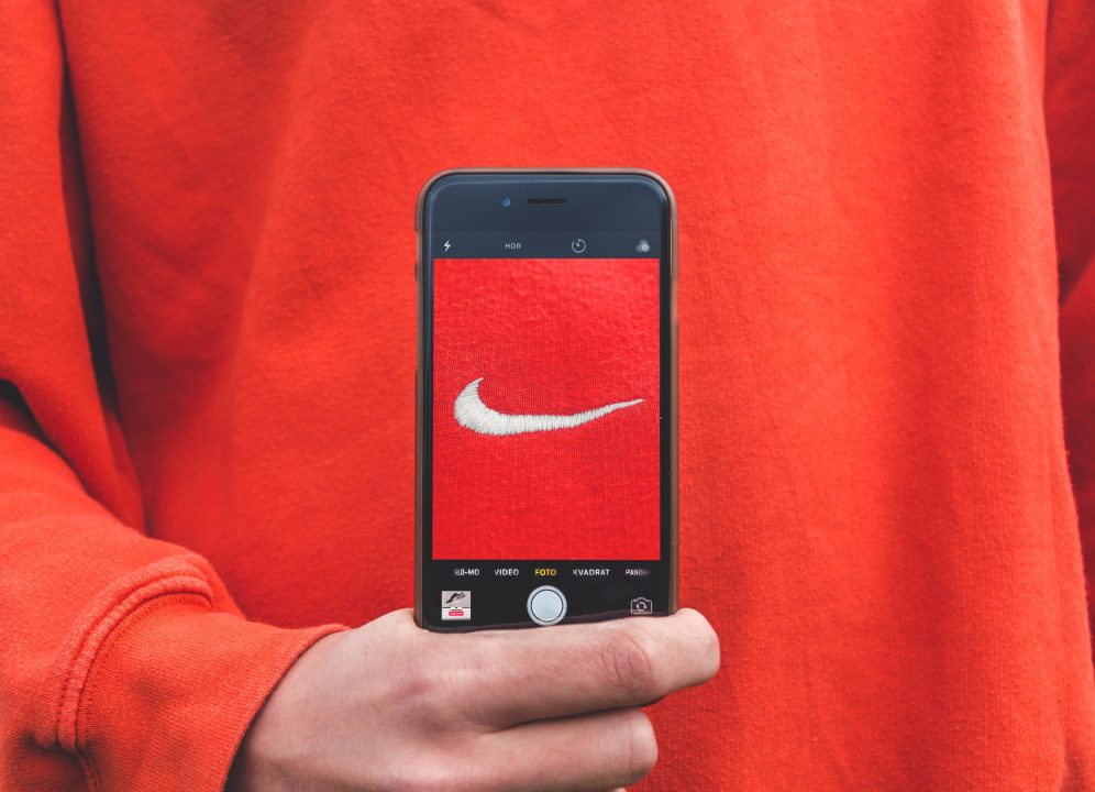 nike logo on a phone