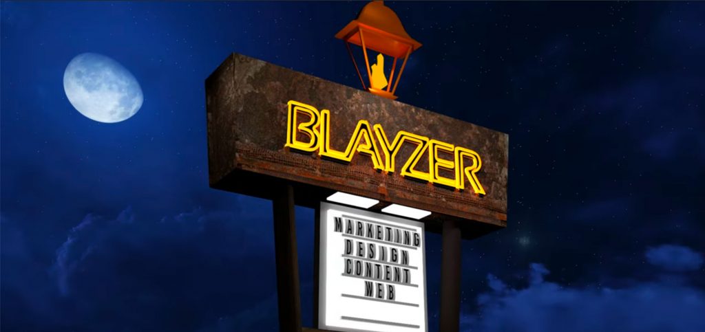 Blayzer sign at night