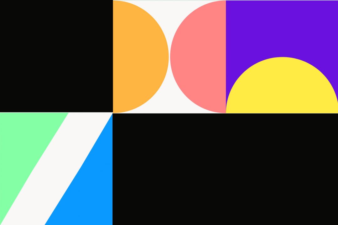 Geometric graphic symbolizing creative IT company websites and marketing results through bold branding and digital strategy.