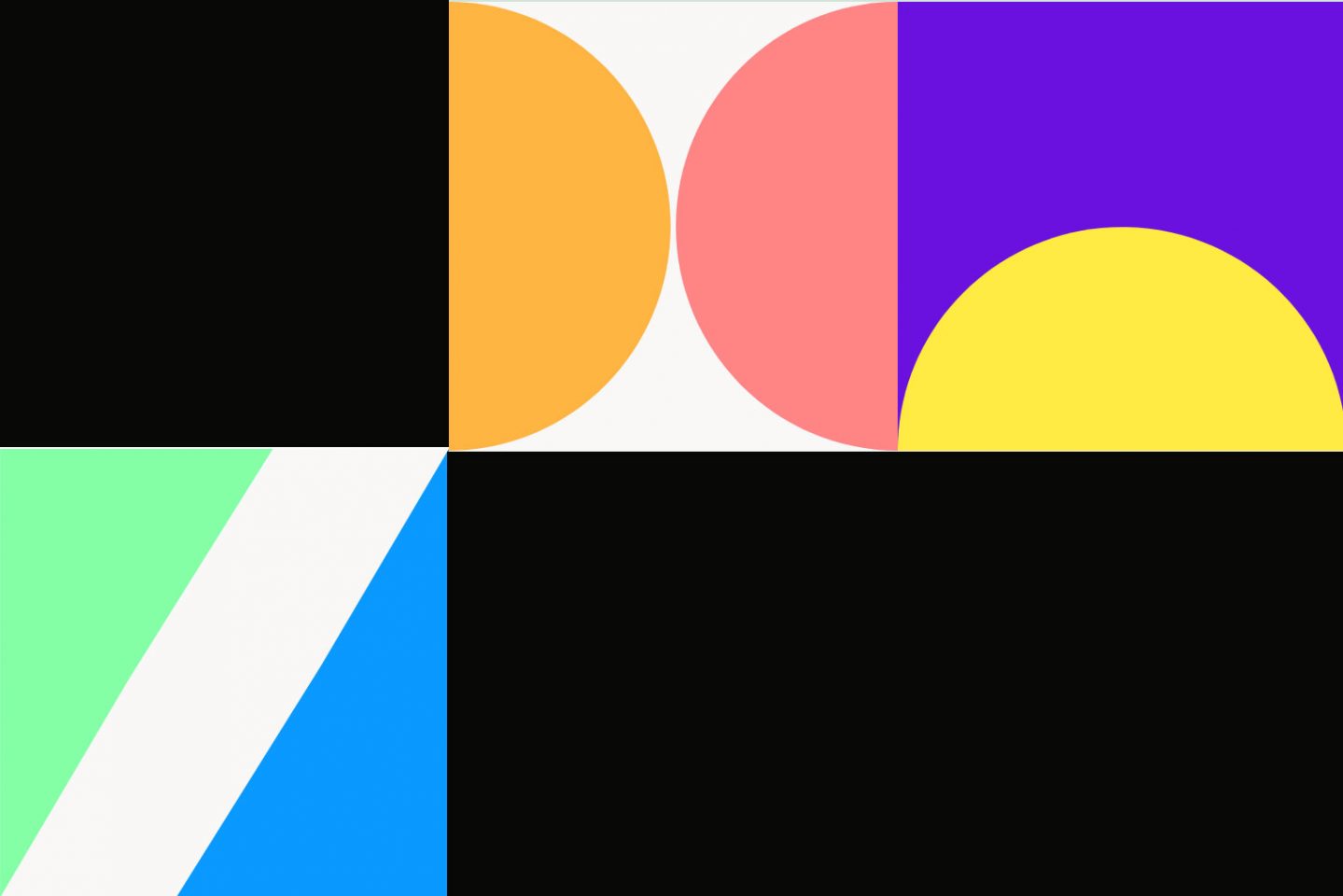 Geometric graphic symbolizing creative IT company websites and marketing results through bold branding and digital strategy.