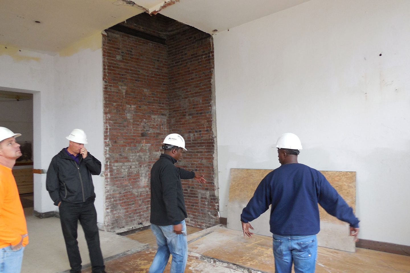 On-site consultation with Alliance Certified Restoration, a Blayzer web development partner in St. Louis.
