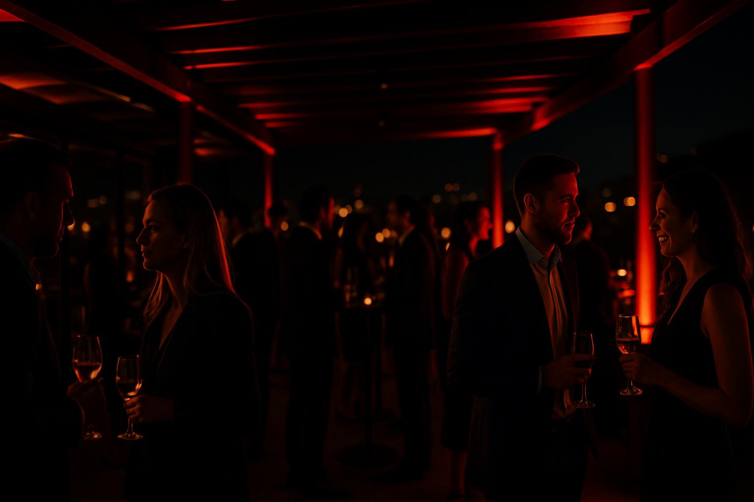 VIP ecommerce executives at a private networking happy hour.