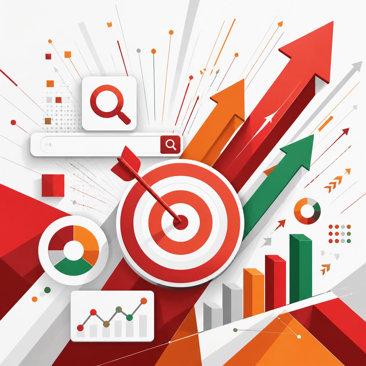 Abstract geometric visual representing Google Ads paid search management services