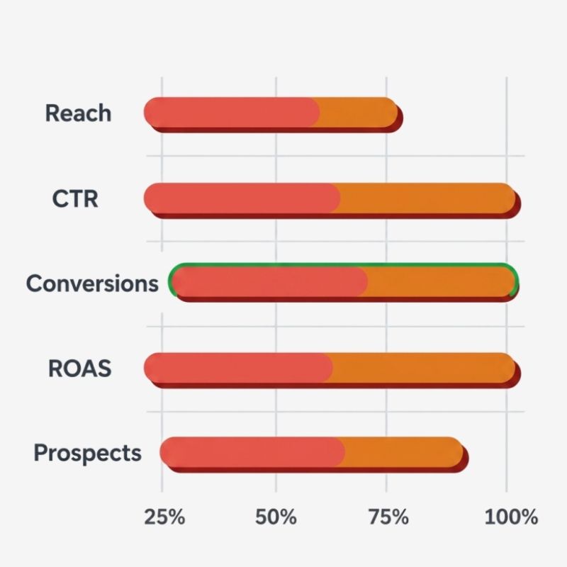 Abstract audience targeting and data segmentation visualization for paid social media advertising strategy.
